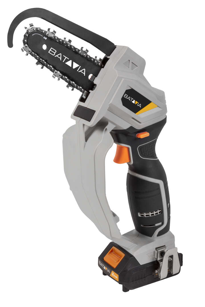 BATAVIA Akku-Einhand-Kettensäge-Set inkl. 4 Ah Akku, Ladegerät und Teleskopstiel